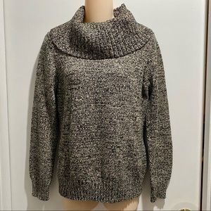 Vintage Lauren Jeans Co Boho Grunge Minimalist Chunky Cotton Cowl Neck Sweater L